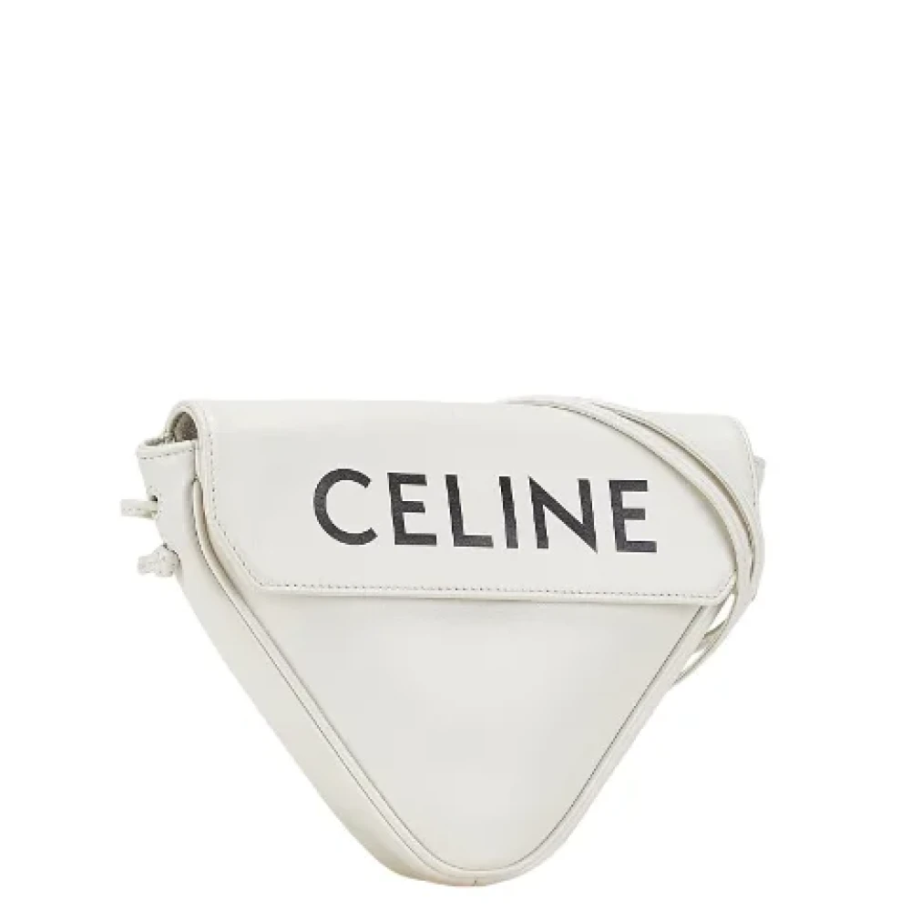 Celine Vintage Pre-owned Leather crossbody-bags White Dames