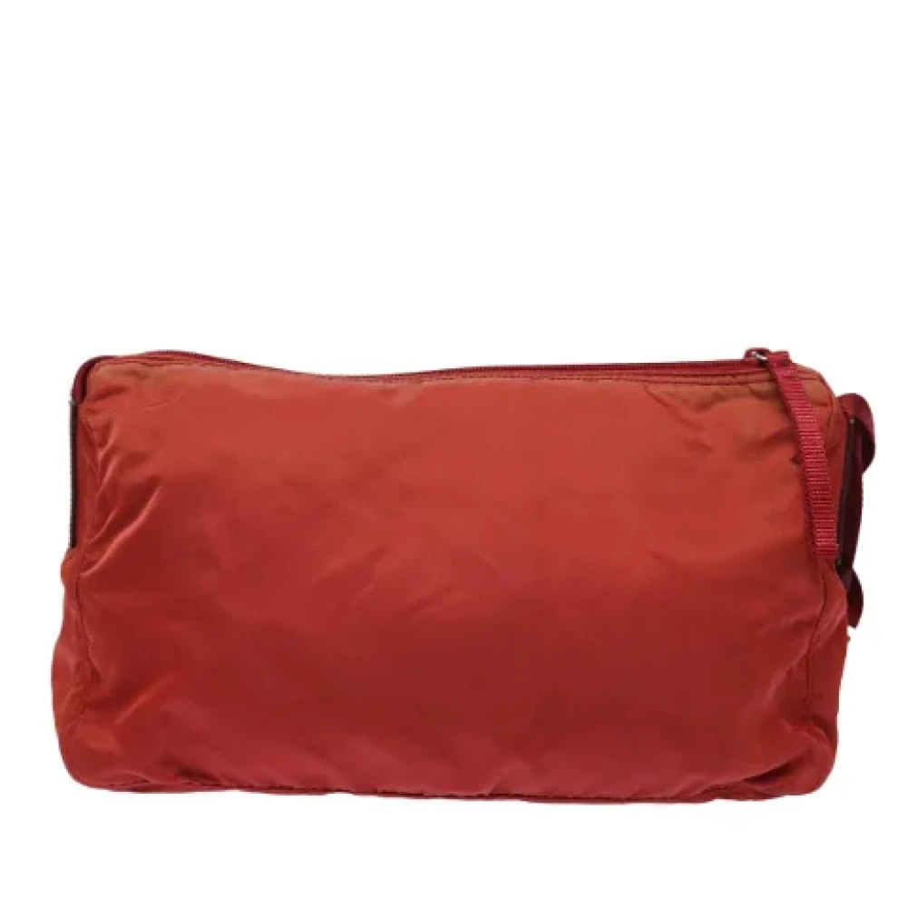 Prada Vintage Pre-owned Nylon prada-bags Red Dames