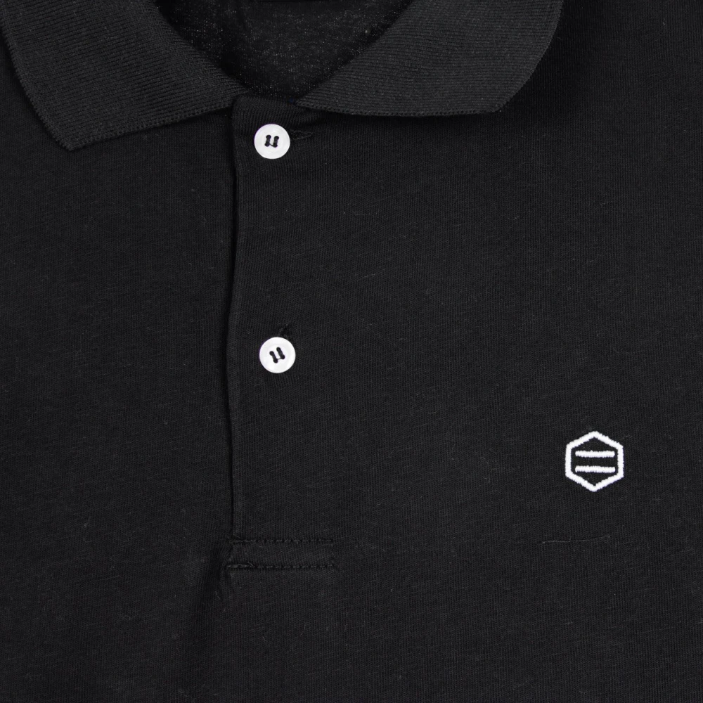 Dolly Noire Zwarte polo met korte mouwen Black Heren