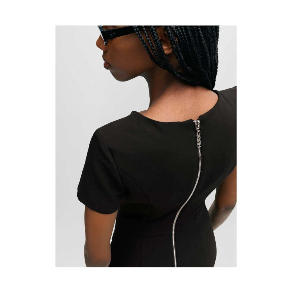 Hugo Boss Elegante Jurk Black Dames