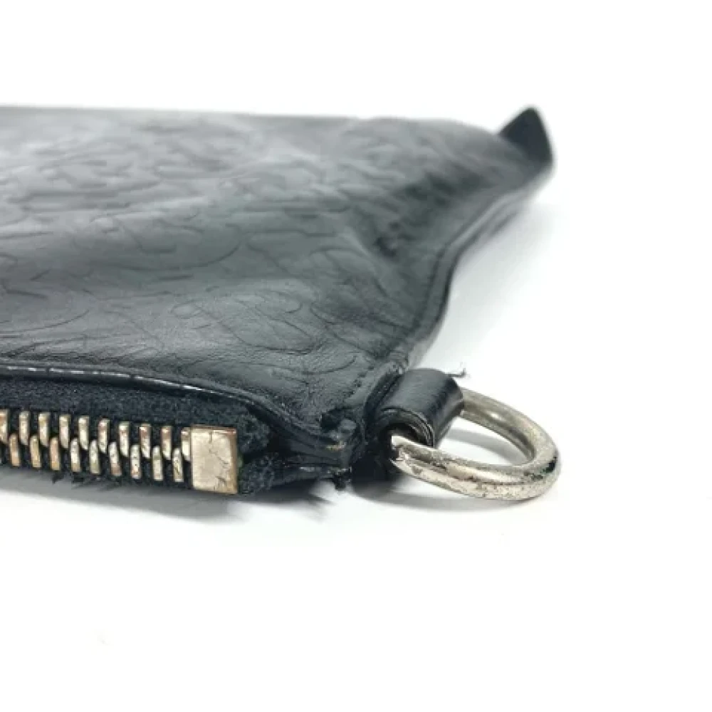 Burberry Vintage Pre-owned Leather clutches Black Dames