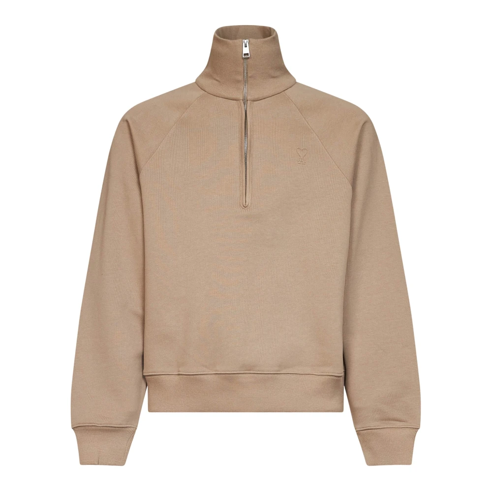 Ami Paris Uomo Beige Felpe, M, New,