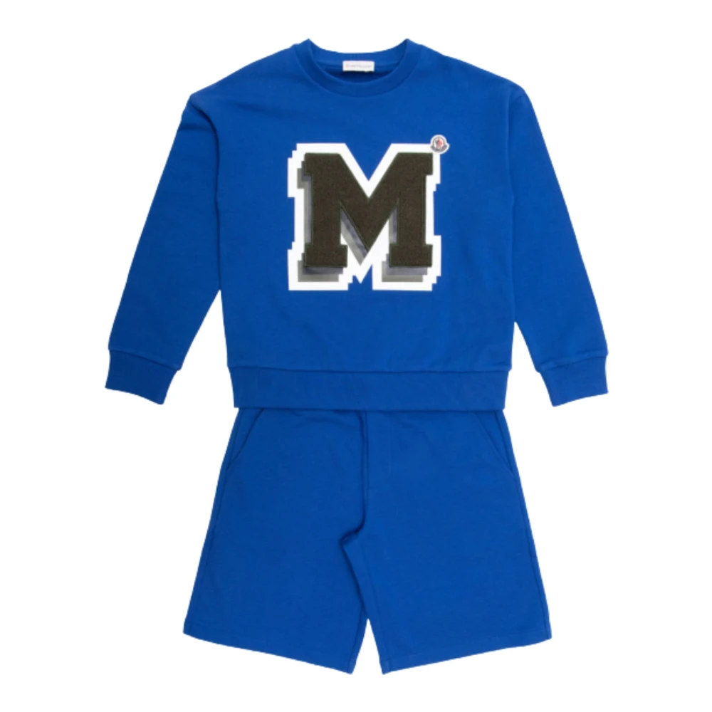 Moncler Blå Barn Sweatshirt och Shorts Set Blue, Pojke