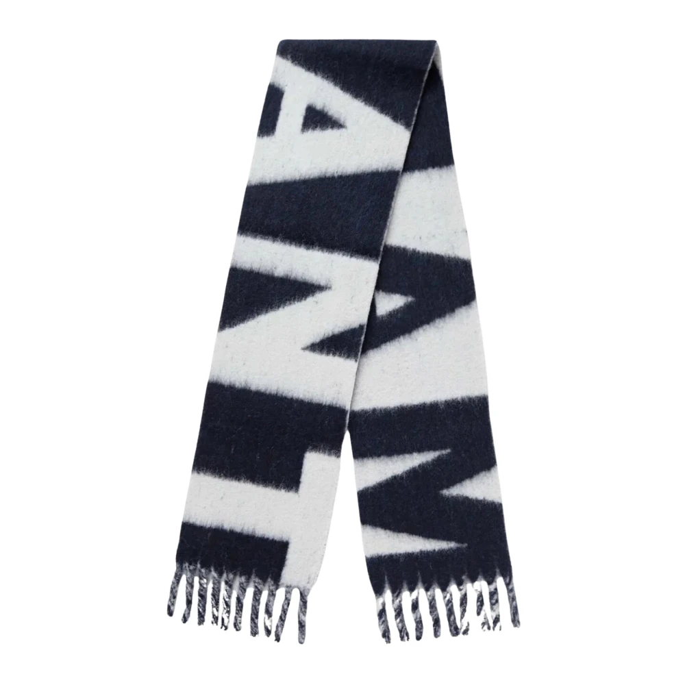 Isabel marant Gradient Blauw Alpaca Wol Sjaal Blue Heren