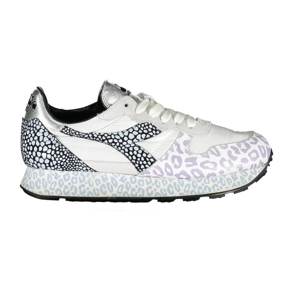 Diadora Women's White Sporty Trainers With Contrast Details Size 3