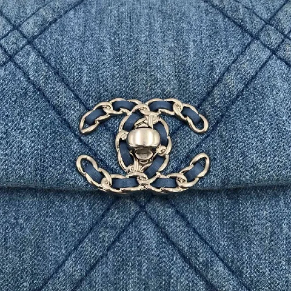 Chanel Vintage Pre-owned Denim crossbody-bags Blue Dames