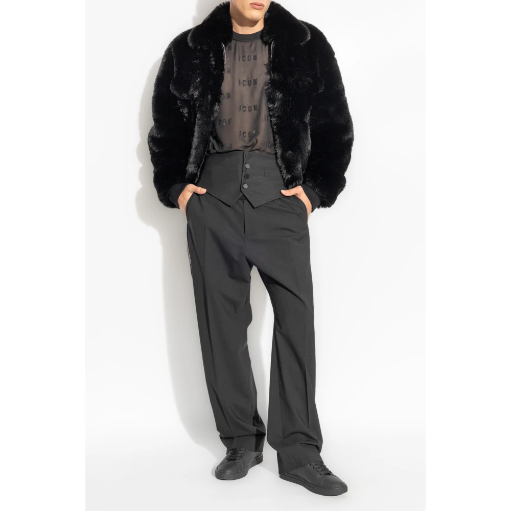 Dsquared2 Broek met inzetstukken Black Heren