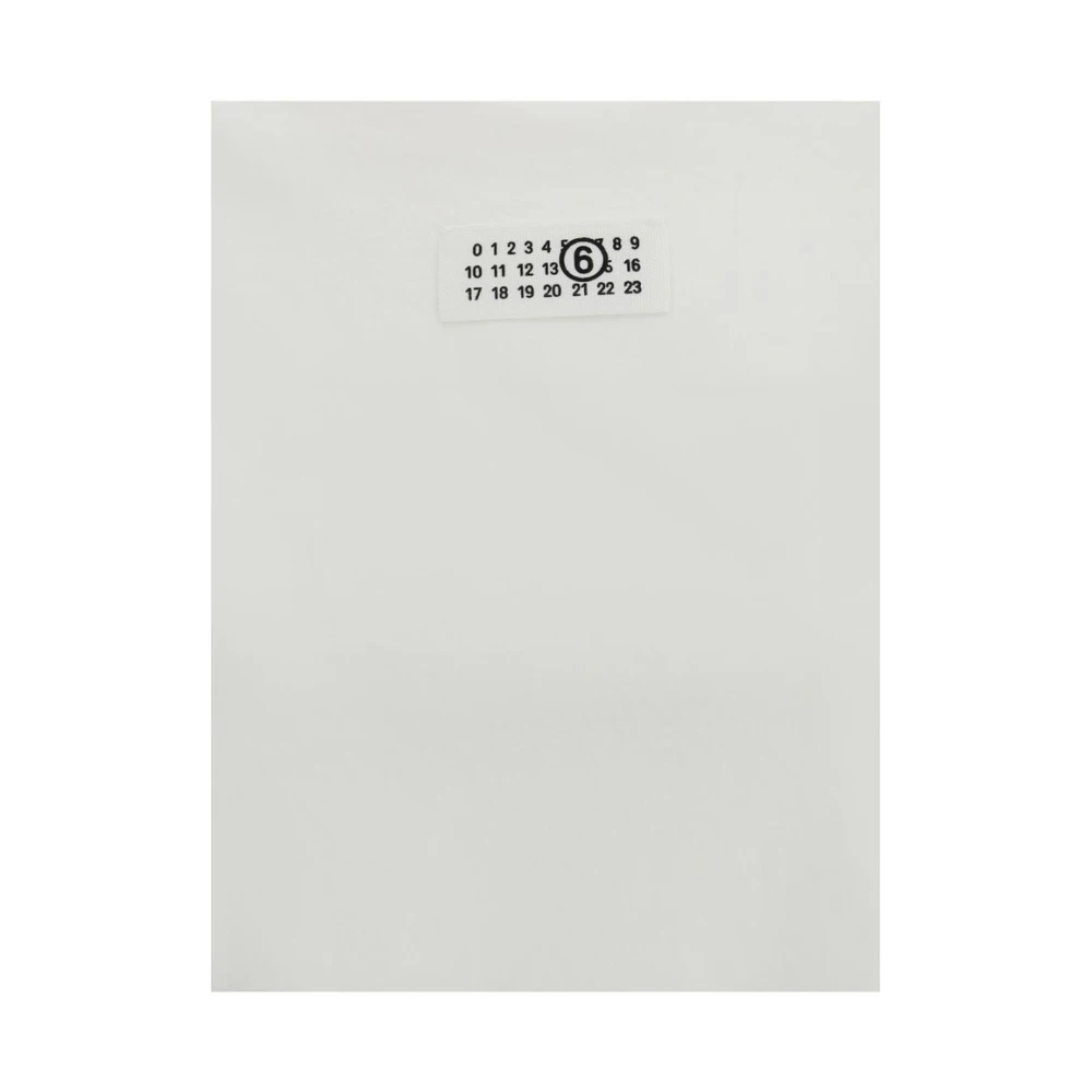 MM6 Maison Margiela Logo Patch T-shirt van katoen White Dames