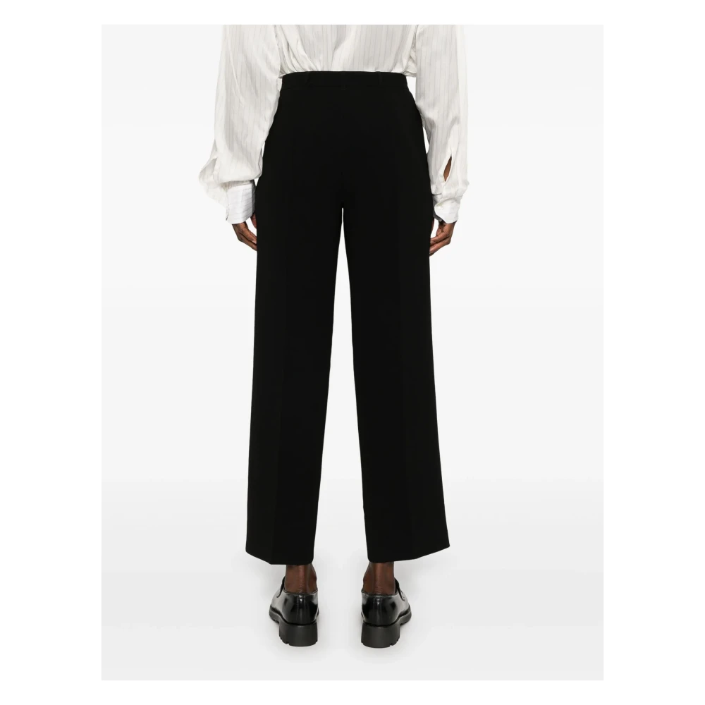 Max Mara Elegante Viola Zwarte Jurk Black Dames