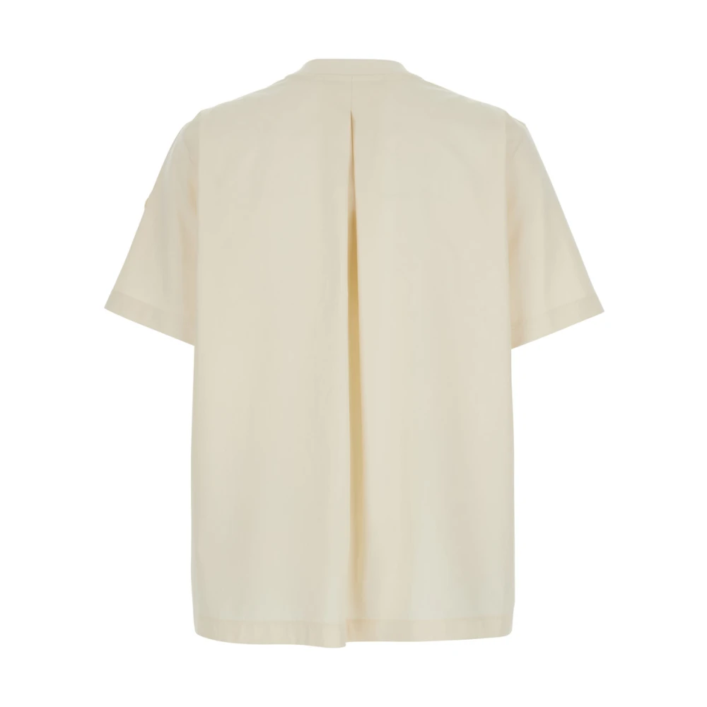 Moncler Witte T-shirts en Polos SS Tee White Dames