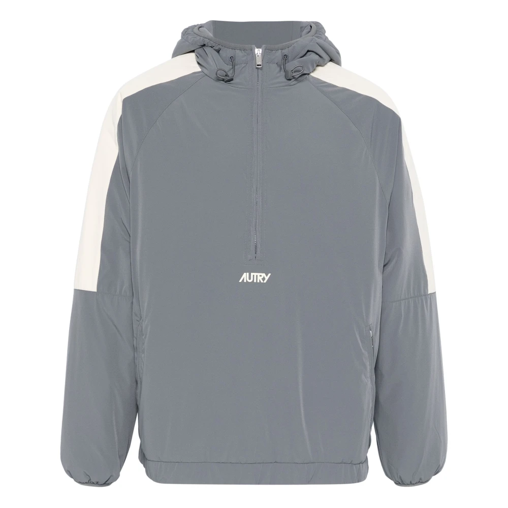 Autry Grijze Nylon Anorak Jas Gray Heren