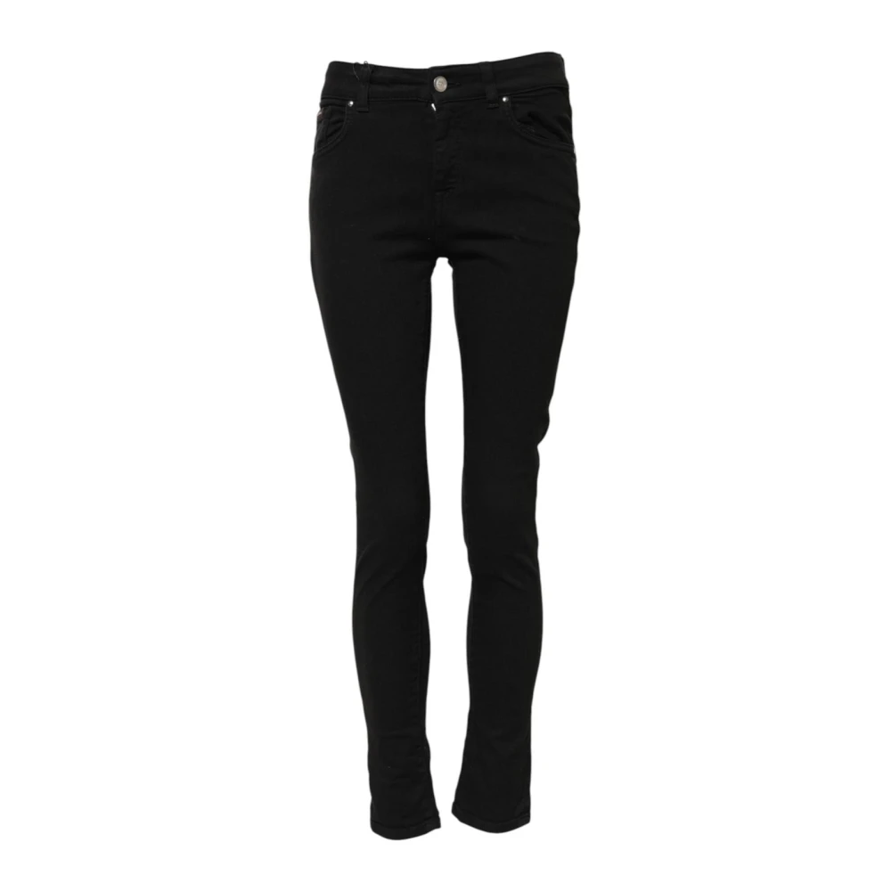 Dolce & Gabbana Women's Black Skinny Fit Jeans, Xs, Skinny Denim Jeans With Zipper