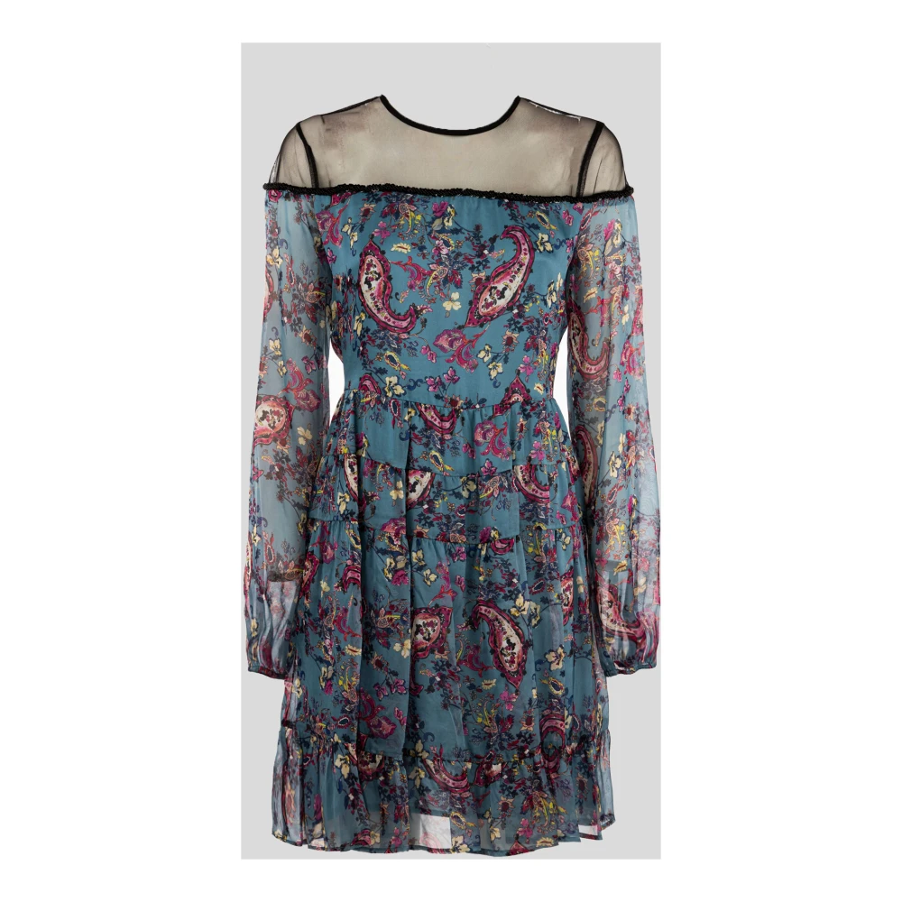 Liu Jo Korte Bloemenjurk Blauw Lente Zomer Multicolor Dames