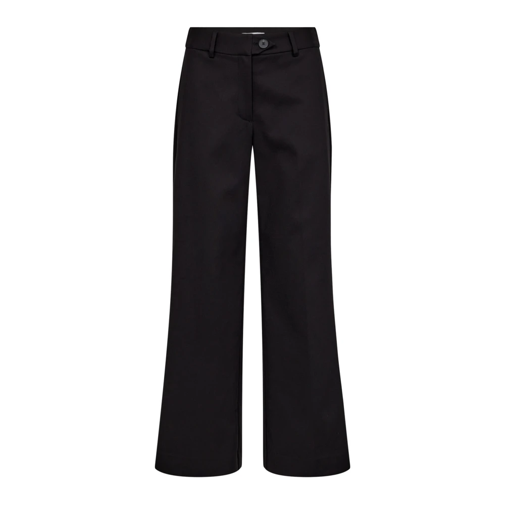 Co'Couture Wijde Lange Broek in Zwart Black Dames