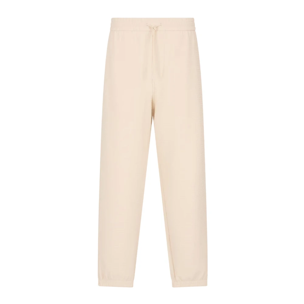 Emporio Armani Tone-on-tone logo jogger sweatpants Beige Heren