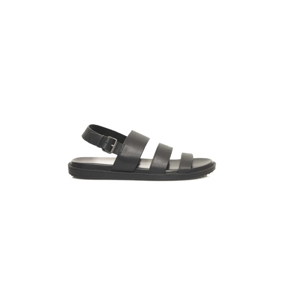 Cerruti 1881 Läder Sandaler Breda Remmar Justerbar Spänne Black, Herr