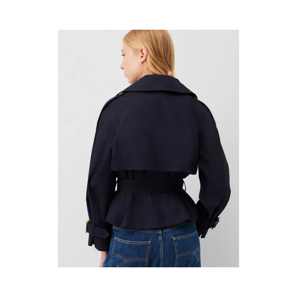Marella Stijlvolle Trenchcoat Groot Blue Dames