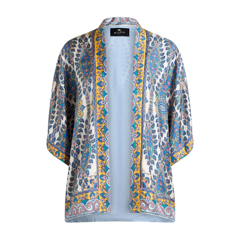 ETRO Multicolor Paisley Zijden Jas Multicolor Dames