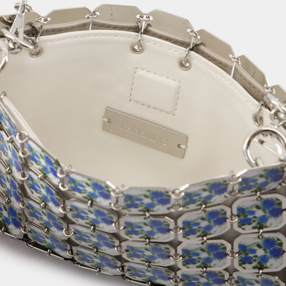 Paco Rabanne Metalen Portemonnee met Zilveren Bloemen Gray Dames
