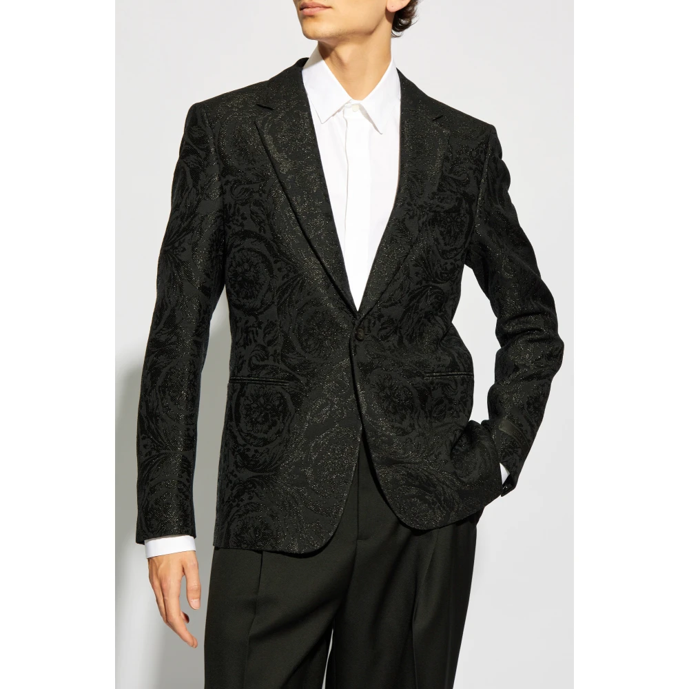 Versace Gestreepte blazer Black Heren