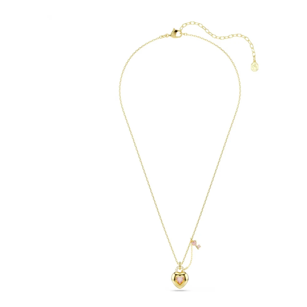 Swarovski Women's Yellow Idyllia Heart & Key Necklace - Necklaces - One Size - Accessories