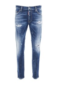 Niebieskie Spodnie Jeansowe dla Mężczyzn