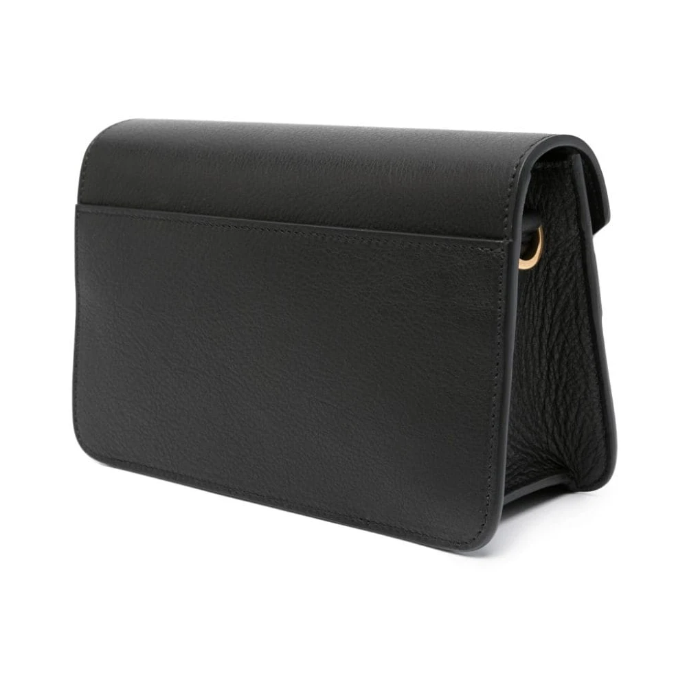 Bally Logo-Lettering Leren Crossbodytas Black Dames