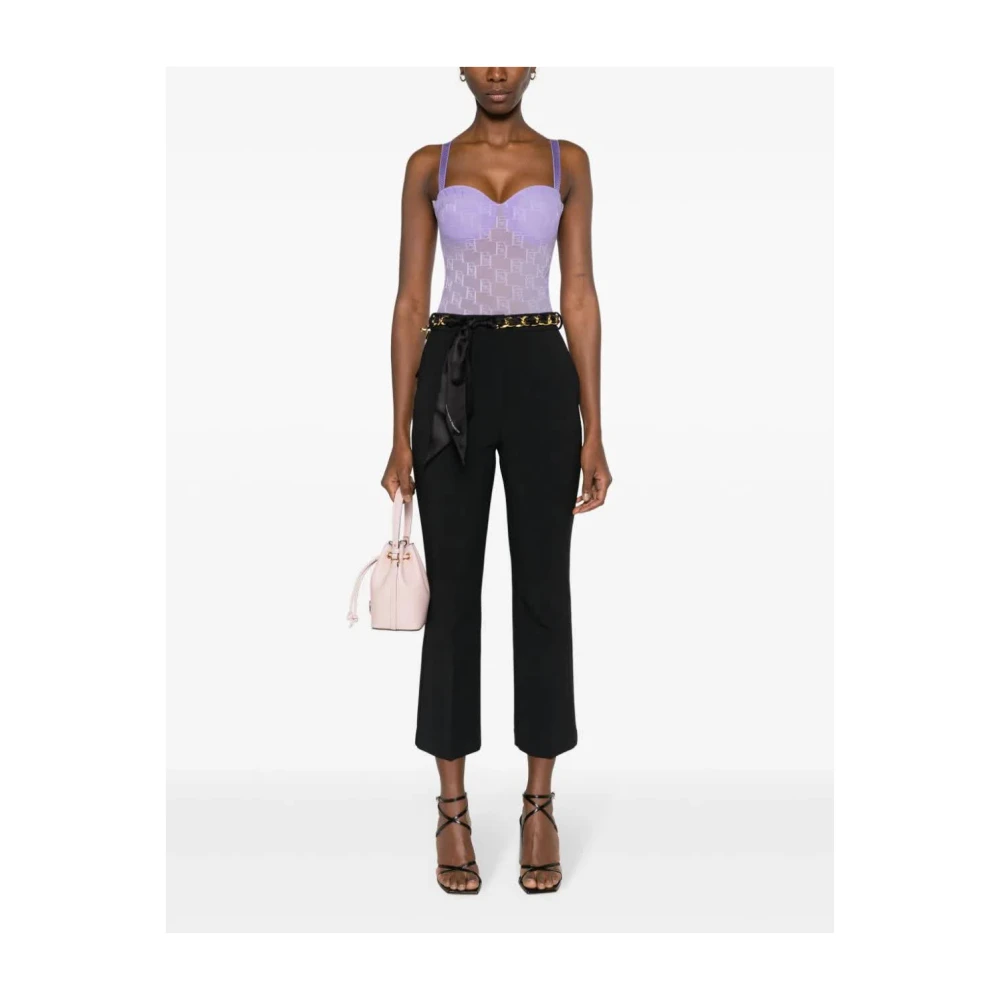 Elisabetta Franchi Zwarte Broek Black Dames