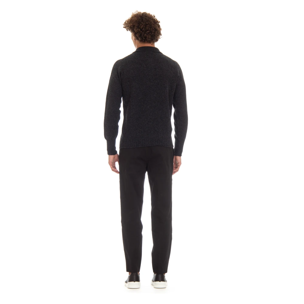 Drumohr Polo Sweater Grijs Gray Heren