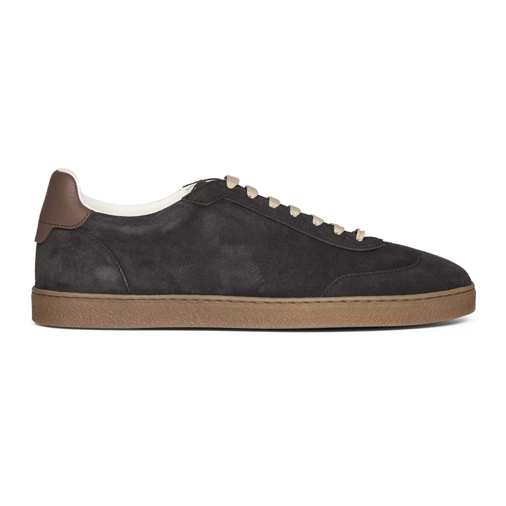 Brunello Cucinelli Men's Gray Sneakers, 5 Uk, Suede Trainers