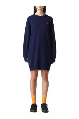 robe-midi-evasee-bleu-marine