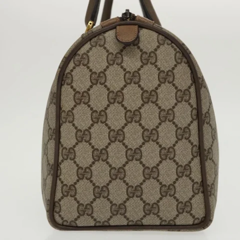 Gucci Vintage Pre-owned Canvas travel-bags Beige Dames