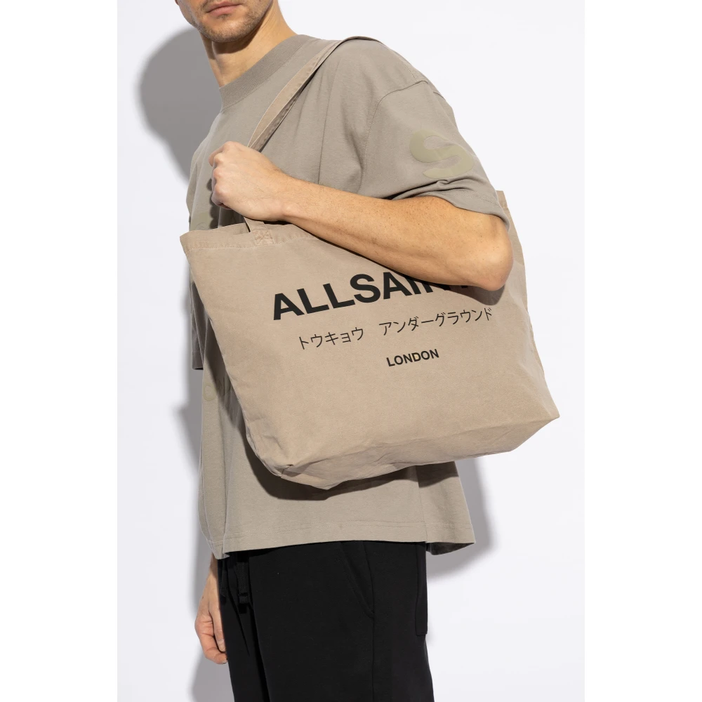 AllSaints Underground Shopper Bag Beige Heren
