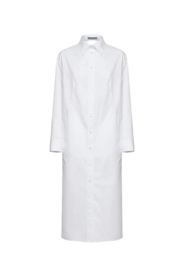 Skjortklänning med draperad rygg