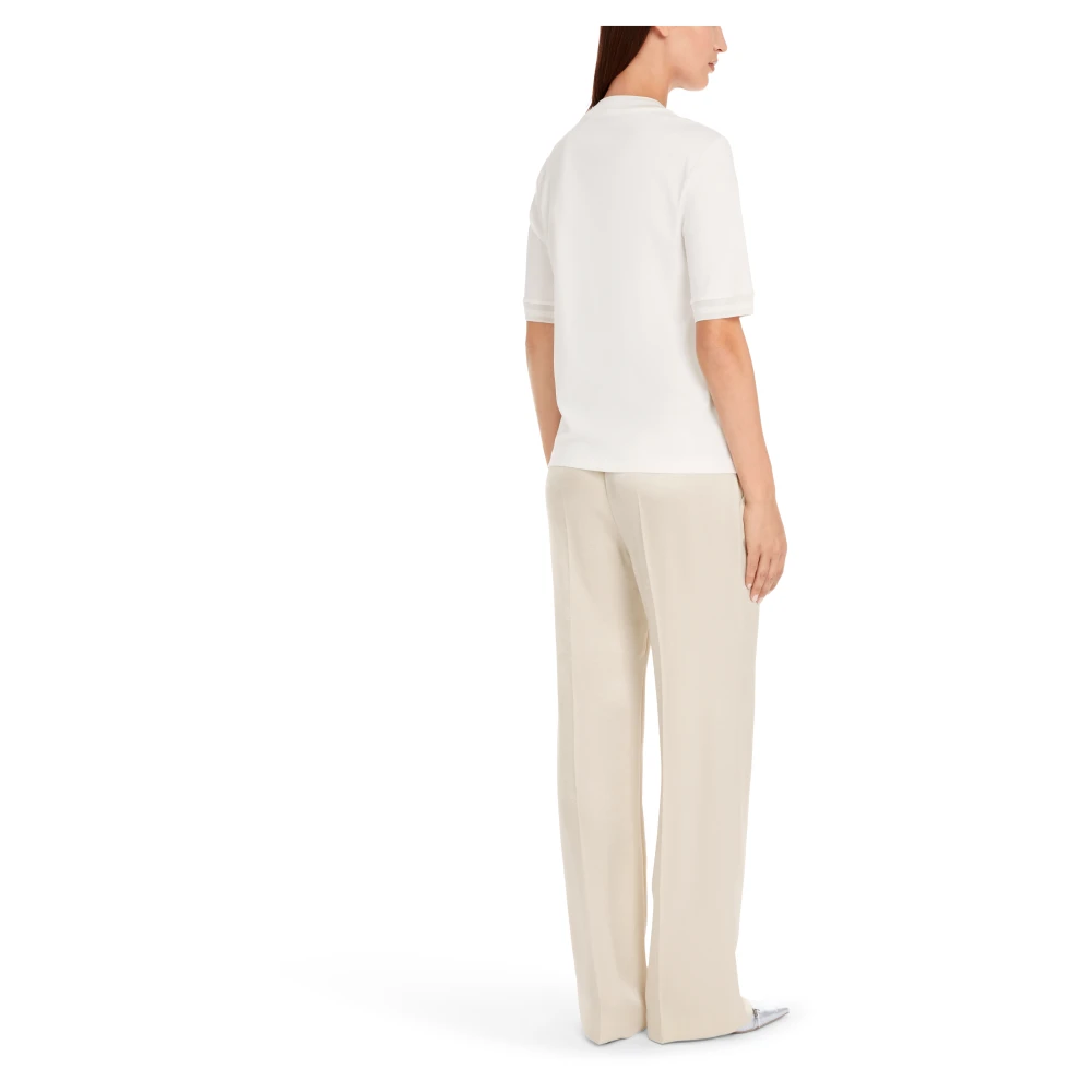 Marc Cain Gestreept katoenen T-shirt White Dames