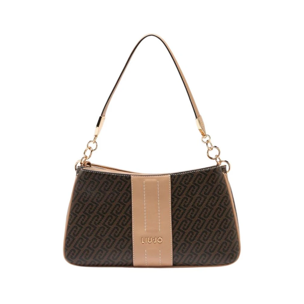 Liu Jo Vrouw Bruin Small Monogram Schoudertas