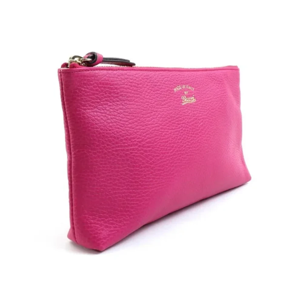 Gucci Vintage Pre-owned Leather gucci-bags Pink Dames