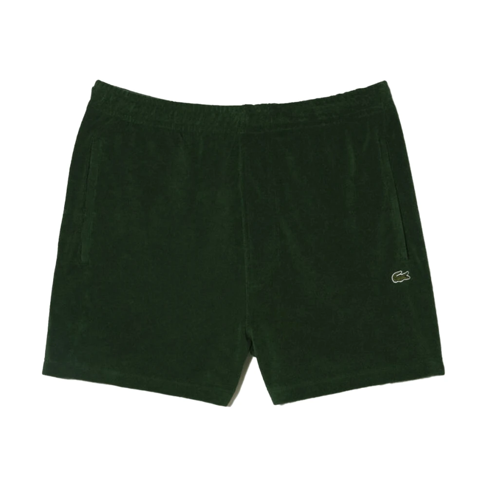 Lacoste Geborduurde logo shorts Green Heren