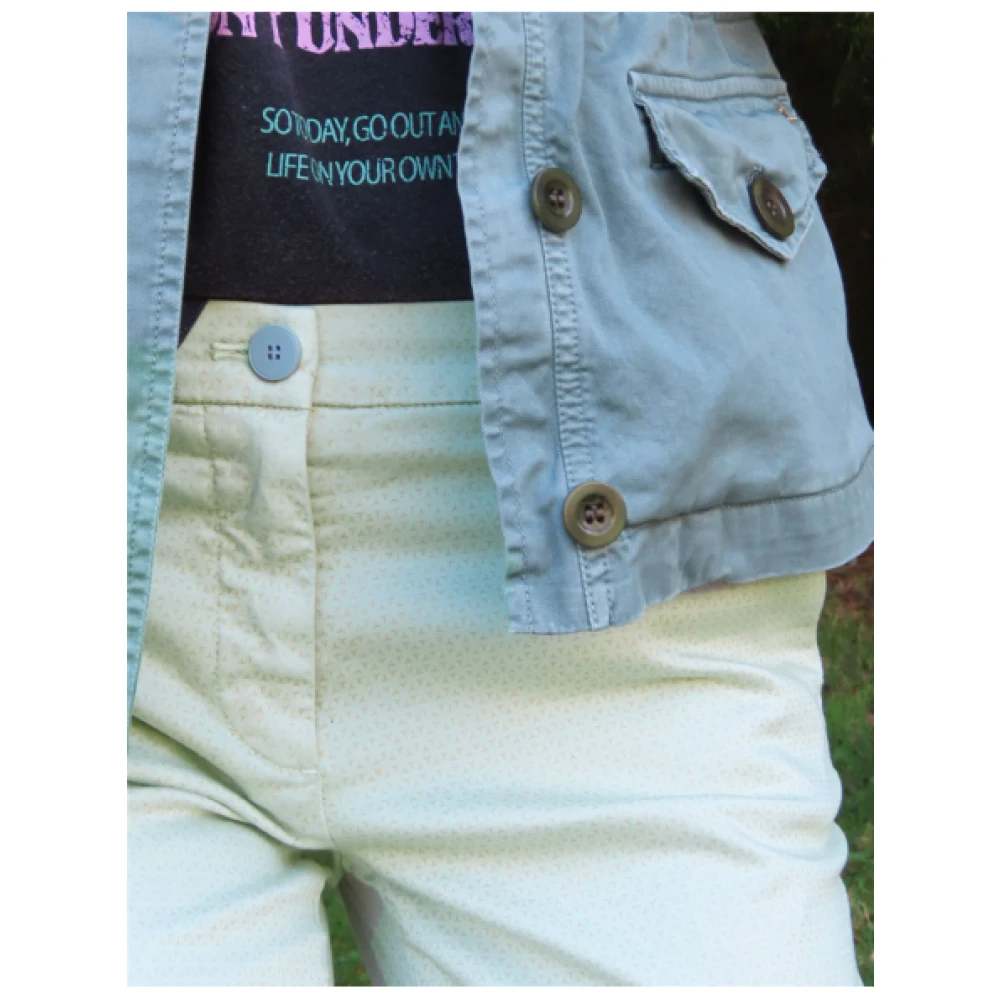 Mason's New York Micro Bedrukte Broek Green Dames
