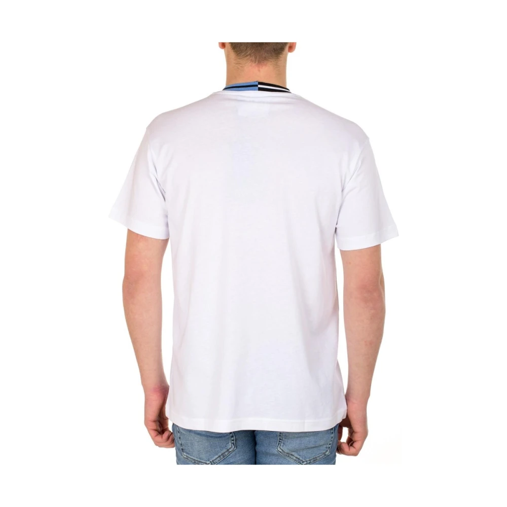 Versace Jeans Couture Wit Logo T-Shirt voor Heren White Heren