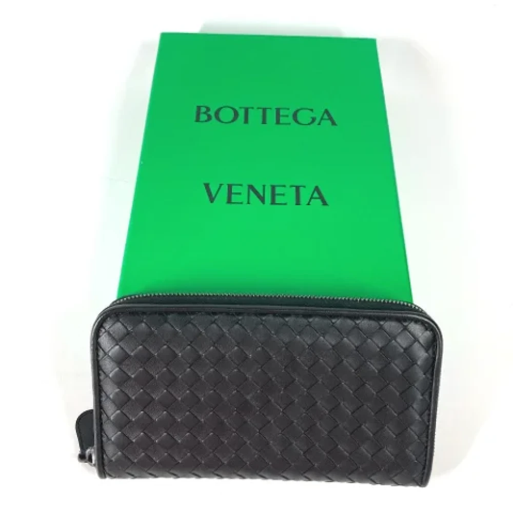 Bottega Veneta Vintage Pre-owned Leather wallets Black Dames