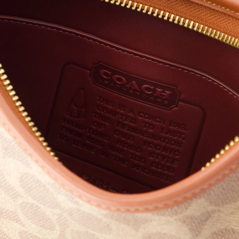 Coach Bruine Canvas Hobo Tas Brown Dames