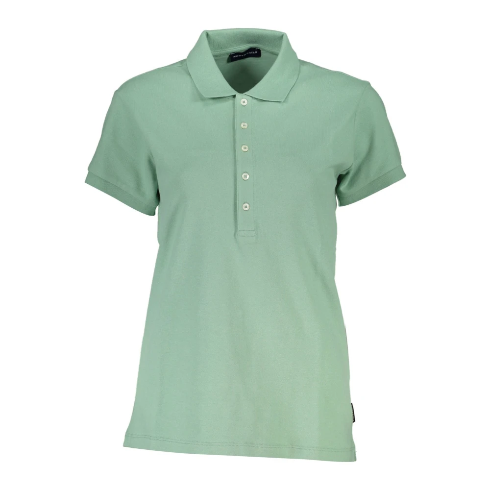 North Sails Groene Polo met Korte Mouwen en Logo Green Dames