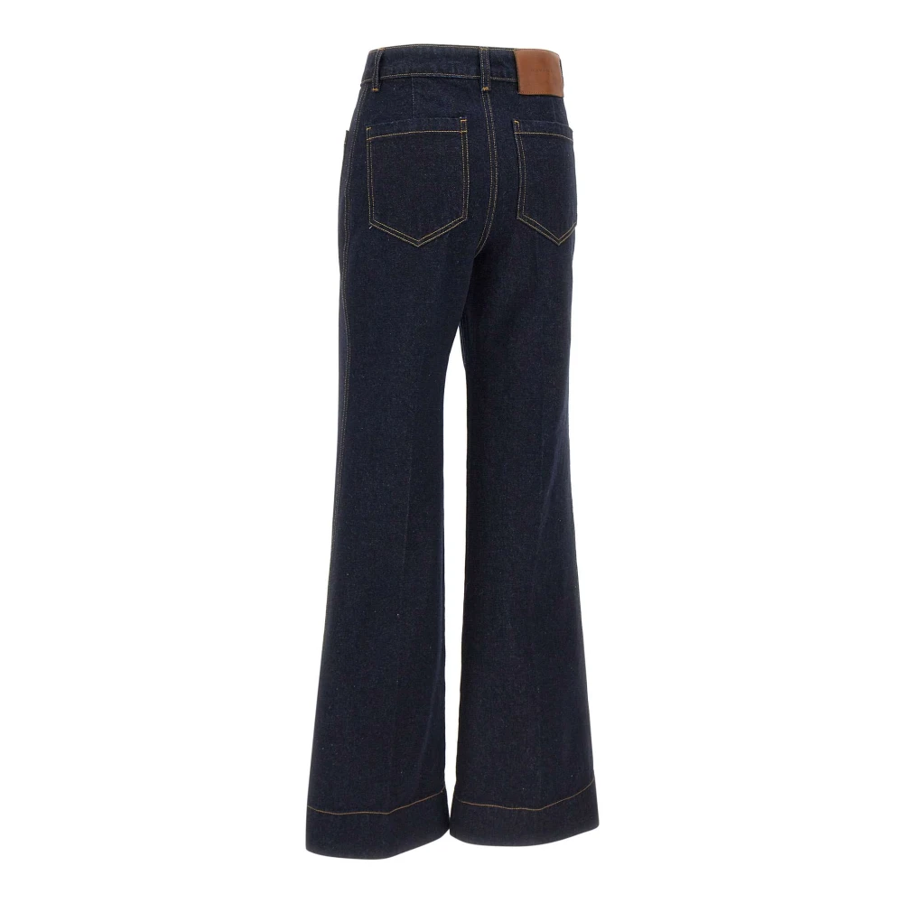 Victoria Beckham Alina High Waist Slim Fit Jeans Blue Dames