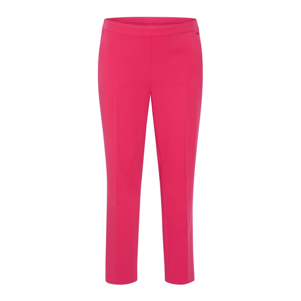 Kaffe Curve Women's Pink Straight Trousers, 4XL, Virtual Straight-Leg Trousers