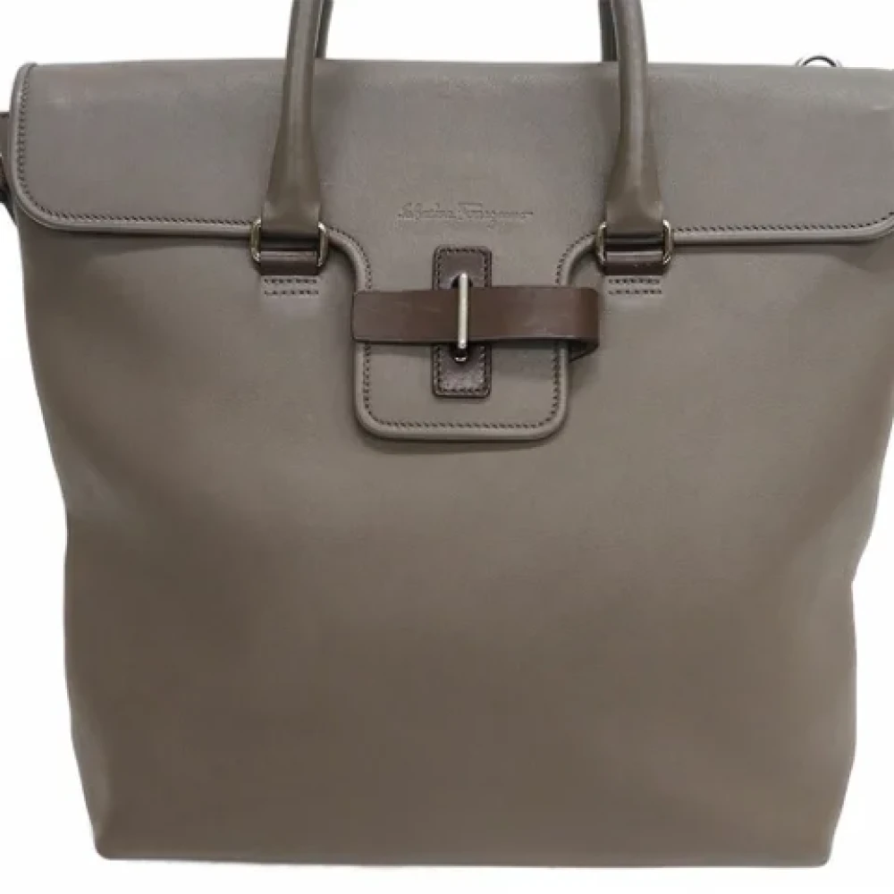 Salvatore Ferragamo Pre-owned Fabric totes Brown Dames