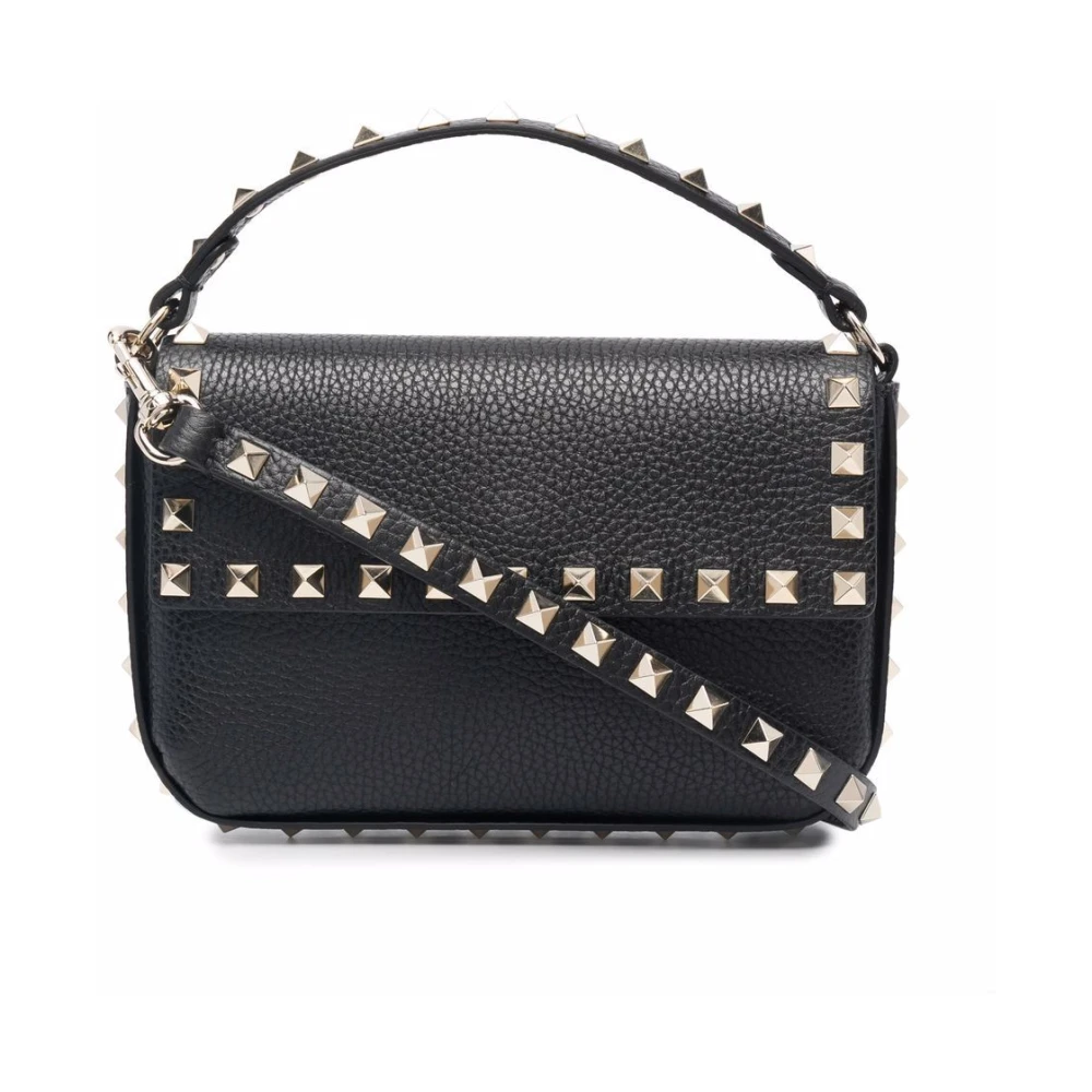 Valentino Garavani Zwarte Mini Rockstud Leren Tas Black Dames
