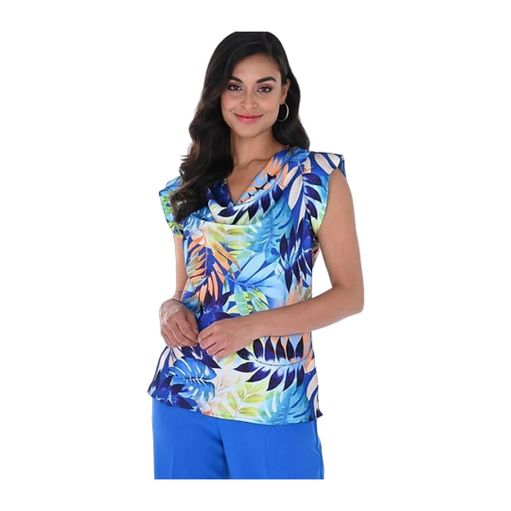 Frank Lyman Polyester Tops en Tanktops Blue Dames