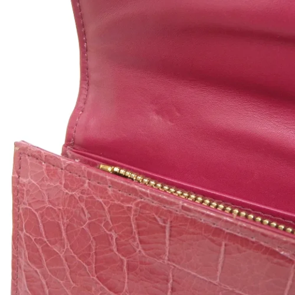 Miu Pre-owned Leather wallets Purple Dames