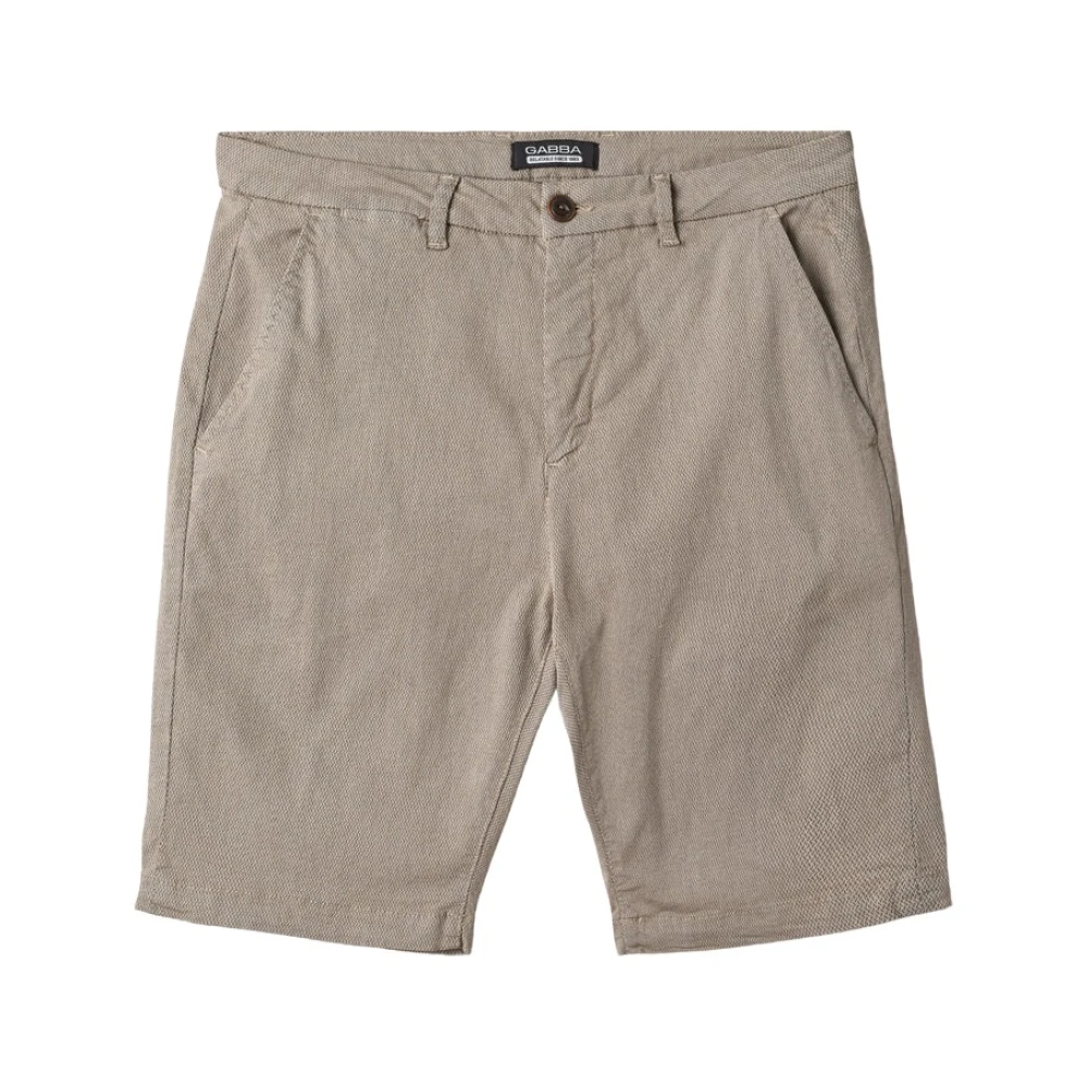Gabba Slim-Fit Casual Shorts voor Mannen Beige Heren